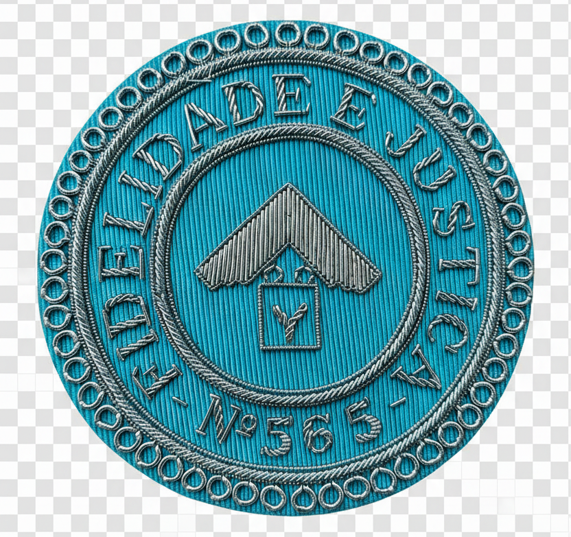 Patch Maçônico Rito de Emulação | Fidelidade e Justiça - Nº 565