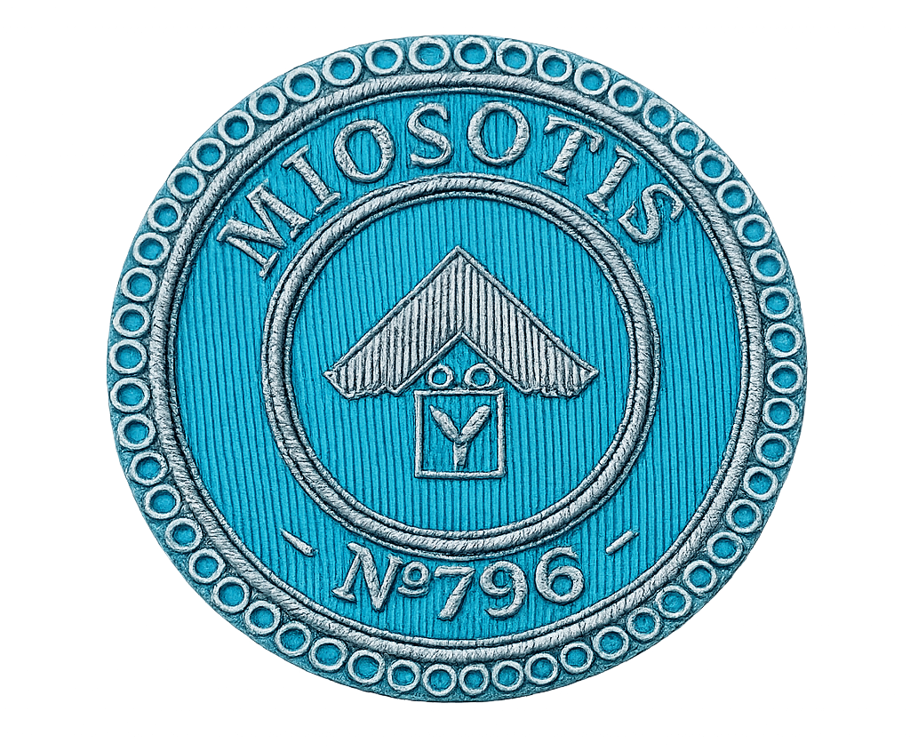 Patch Bordado Maçônico | Personalizado | Miosótis - Nº796