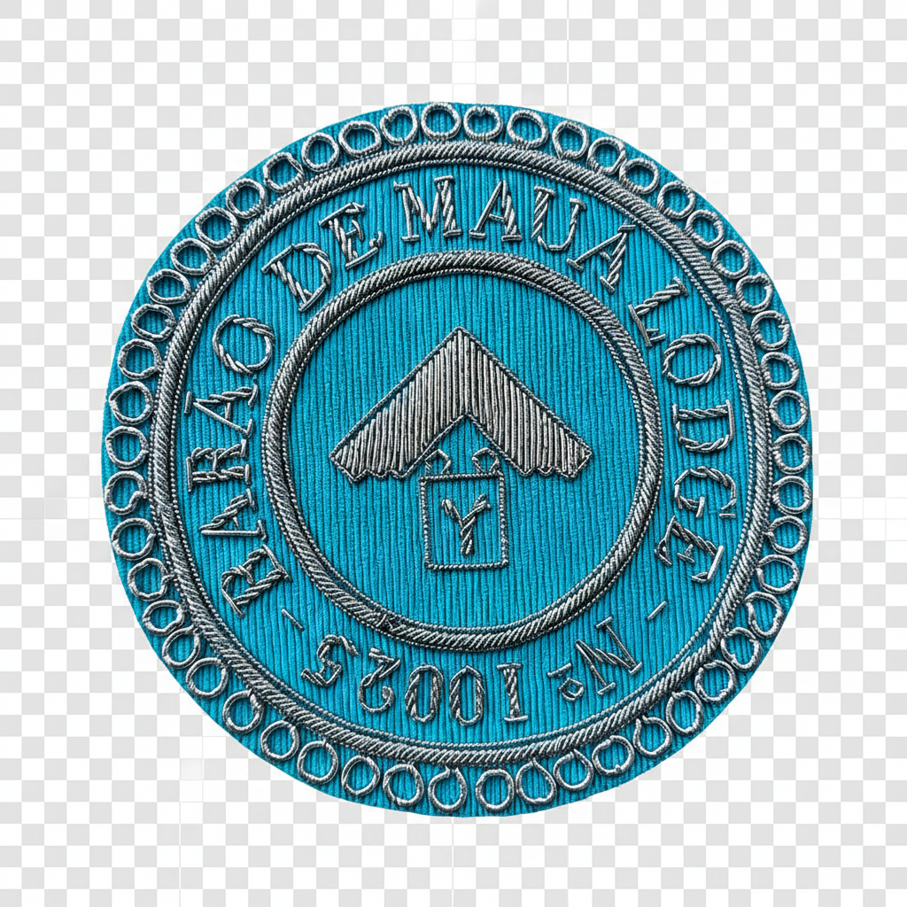 Patch Bordado Maçônico | Personalizado | Barão de Maua Lodge -  Nº 10025